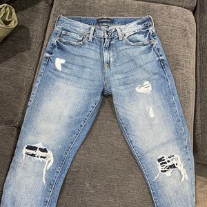 Aeropostale Distressed slim straight denim/jeans